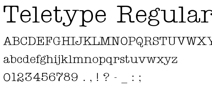 Teletype Regular font
